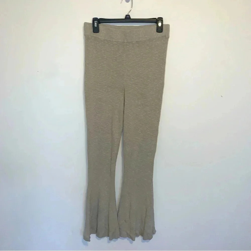 Free People Beach‎ Knit Flared Bottoms Pants Sweater Loungewear Size Medium